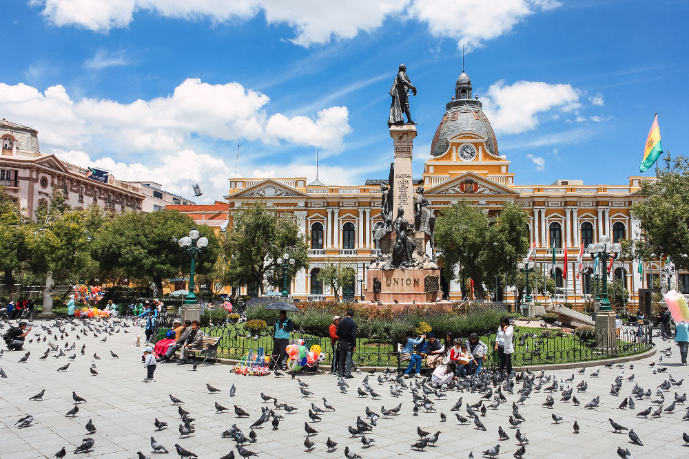 Plaza Murillo. La Paz, Bolivia.
